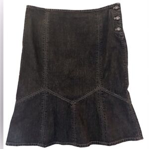 DKNY Denim Flared Mini Skirt